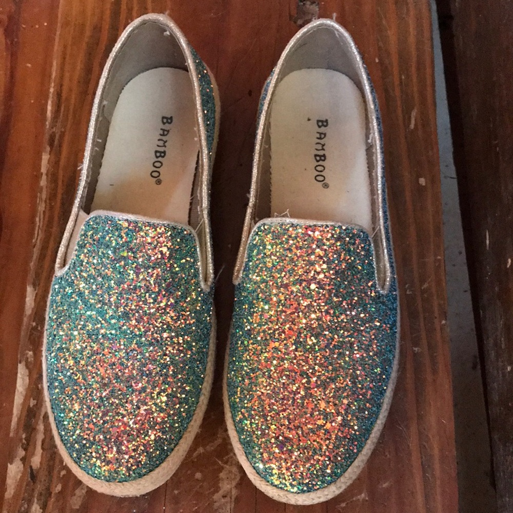 Sequin sparkly women’s slip on shoe